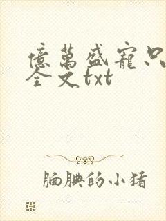 亿万盛宠只为你全文txt