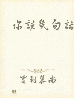 你说几句话