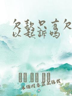 欠款只有欠条可以起诉吗