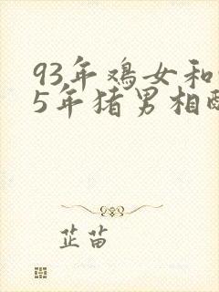 93年鸡女和95年猪男相配吗