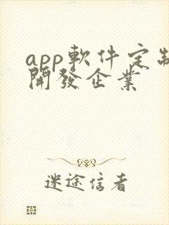 app软件定制开发企业