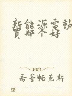 新能源电动汽车买哪个好