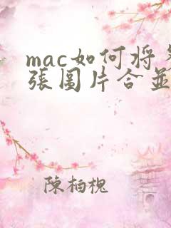 mac如何将多张图片合并到一个pdf中