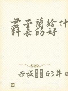 君子兰给什么肥料长的好