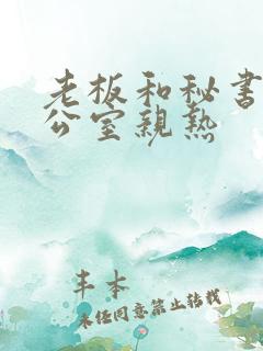 老板和秘书在办公室亲热