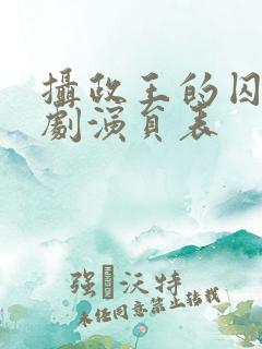 摄政王的囚凰短剧演员表