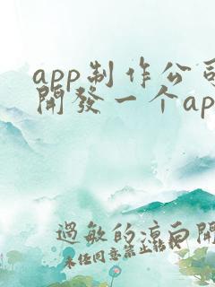 app制作公司开发一个app的价格