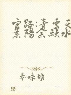 官路:青云天骄叶阳余秋水txt