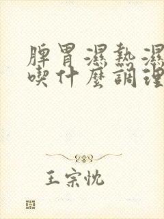 脾胃湿热湿气重吃什么调理