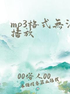mp3格式无法播放