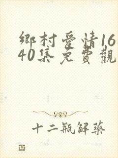 乡村爱情16部40集免费观看