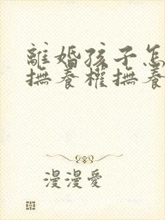 离婚孩子怎么判抚养权抚养费