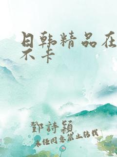 日韩精品在线看不卡