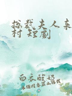 总裁夫人来自农村 短剧