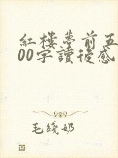 红楼梦前五回800字读后感