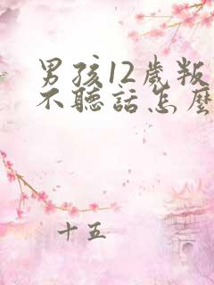 男孩12岁叛逆不听话怎么办