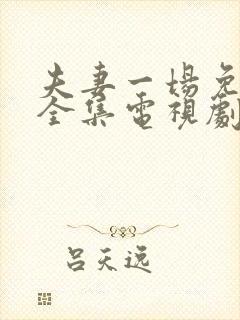 夫妻一场免费版全集电视剧