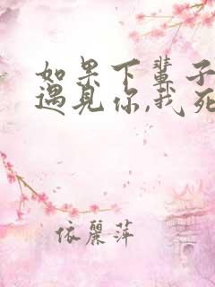 如果下辈子还能遇见你,我死也要和你在一起