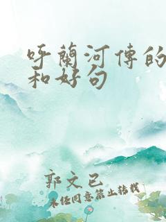 呼兰河传的好词和好句
