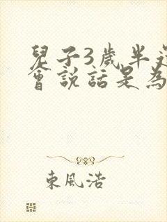儿子3岁半还不会说话是为什么