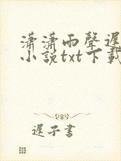潇潇雨声迟全本小说txt下载