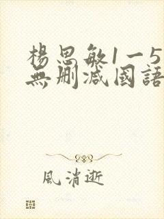 杨思敏1一5集无删减国语版免费