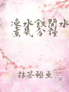 冻水饺开水下锅煮几分钟