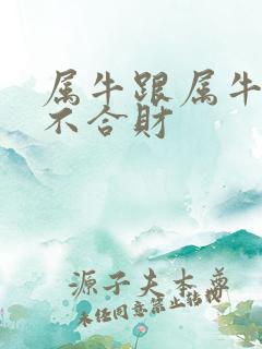 属牛跟属牛的合不合财
