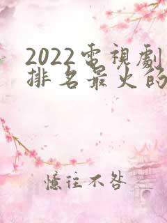 2022电视剧排名最火的前十位