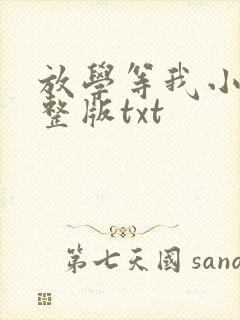 放学等我小说完整版txt
