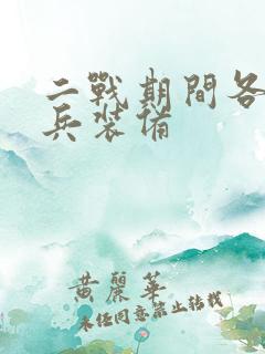 二战期间各国单兵装备