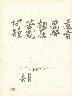 何苦相思煮余年短剧在哪看