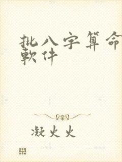 批八字算命最准软件