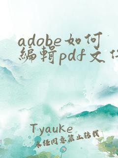 adobe如何编辑pdf文件内容