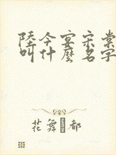 陆今宴宋棠小说叫什么名字