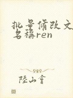 批量修改文件夹名称ren