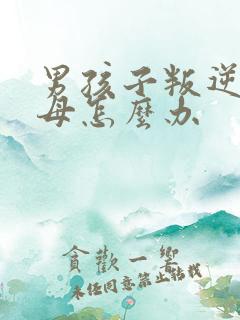 男孩子叛逆打父母怎么办