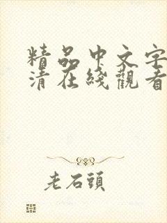 精品中文字幕高清在线观看