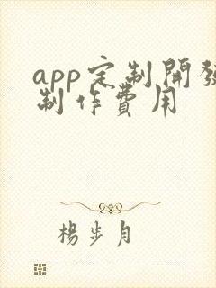 app定制开发制作费用