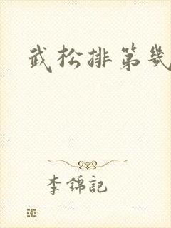 武松排第几