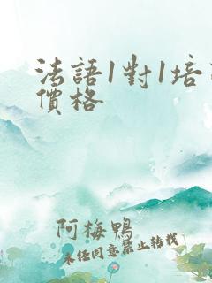 法语1对1培训价格