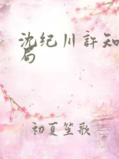沈纪川许知夏结局