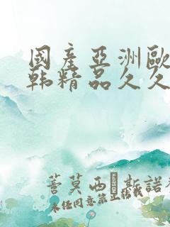 国产亚洲欧美日韩精品久久