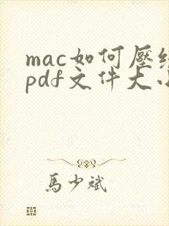 mac如何压缩pdf文件大小