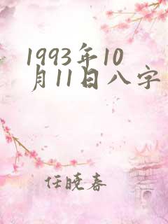 1993年10月11日八字算命