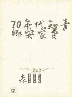 70年代知青下乡安家费