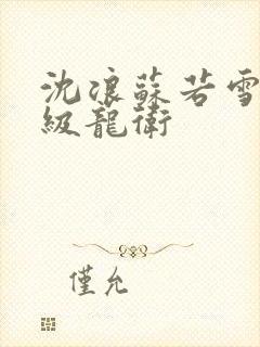 沈浪苏若雪 神级龙卫