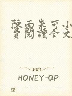 陈南朱可小说免费阅读全文