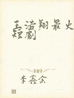 王浩翔最火十部短剧
