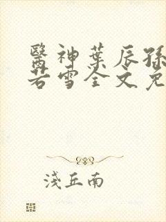 医神叶辰孙怡夏若雪全文免费阅读